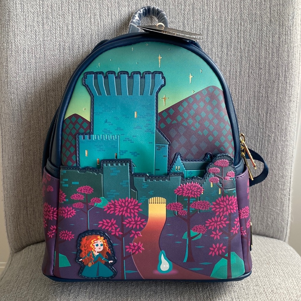 NWT Loungefly Disney BRAVE Princess Castle Series Mini Backpack